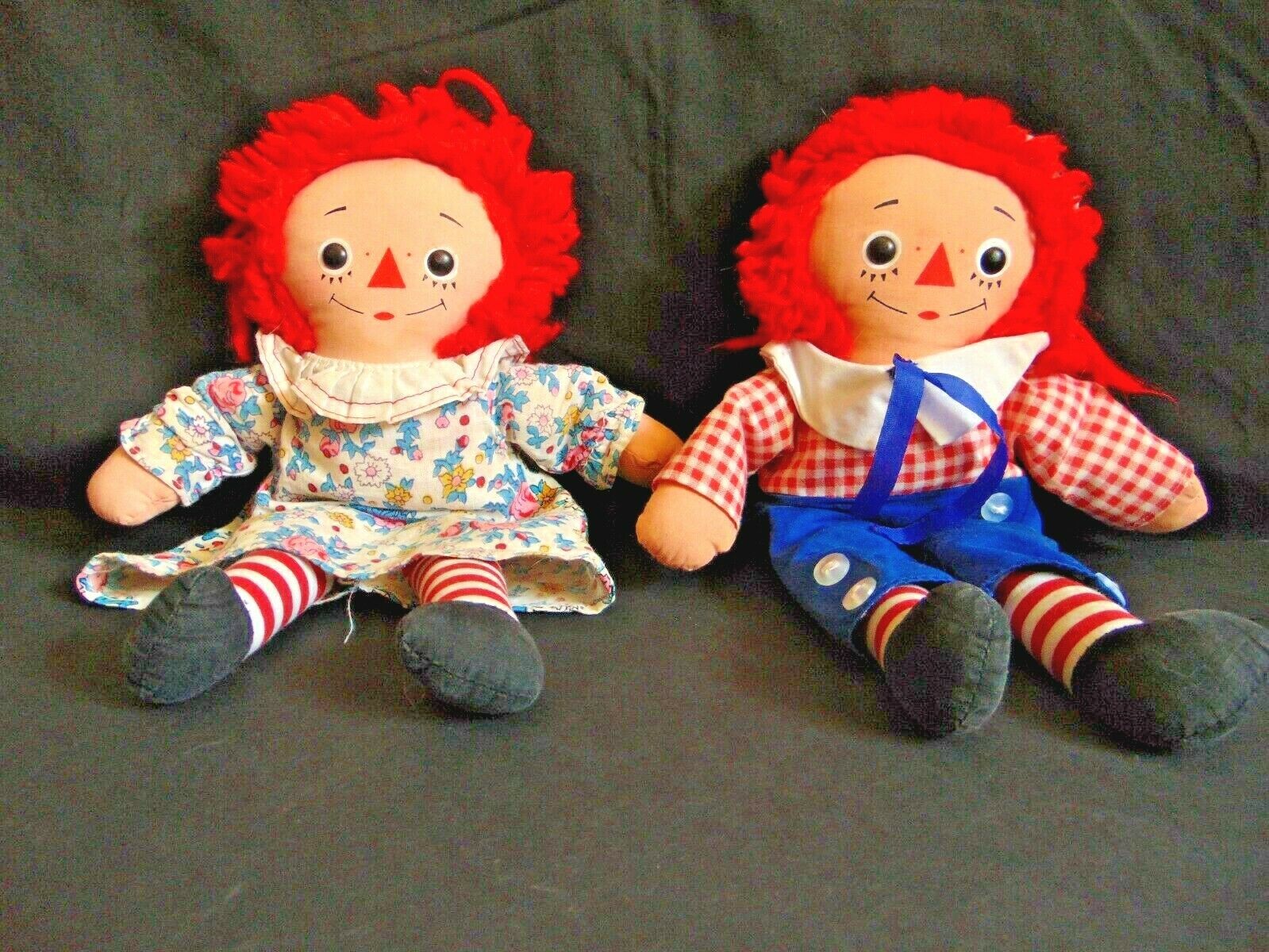 Vintage Knickerbocker Raggedy Andy and Ann dolls
