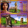 Easter Island, 2500 (2,500) Rongo, 2011, Polymer, New, UNC > Beautiful