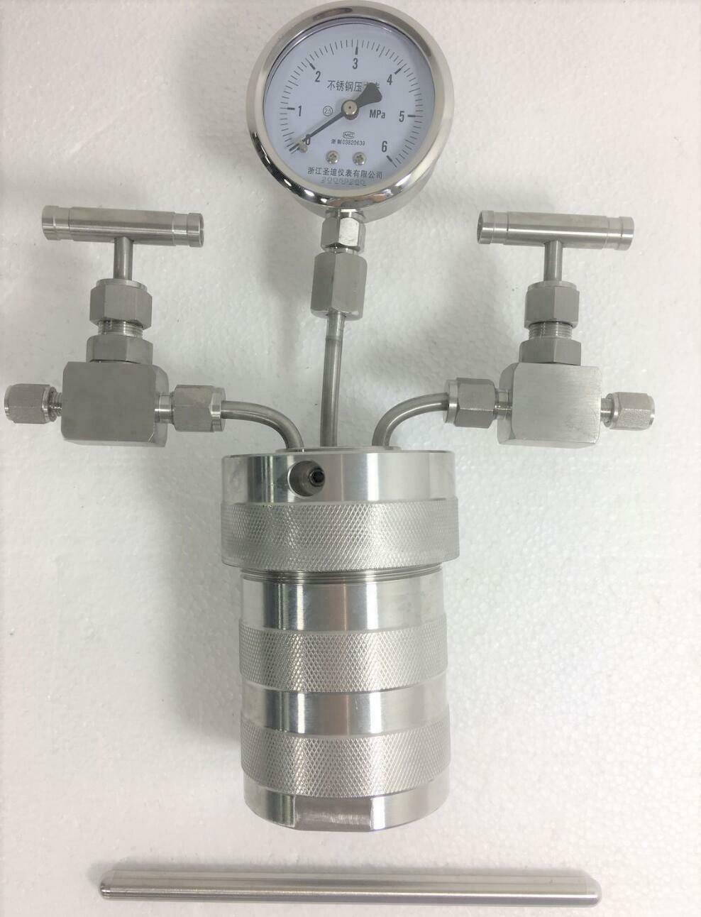 Hydrothermal synthesis Autoclave Reactor vessel+inlet outlet gauge 100ml 6Mpa N