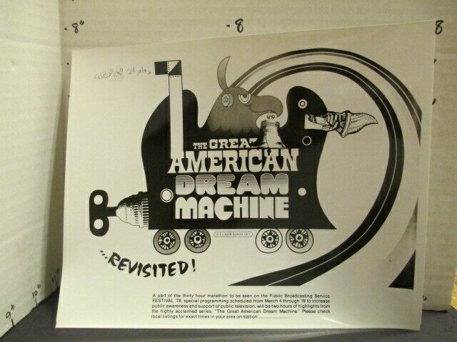PBS TV show photo 1978 GREAT AMERICAN DREAM MACHINE Elinor Bunin cartoon