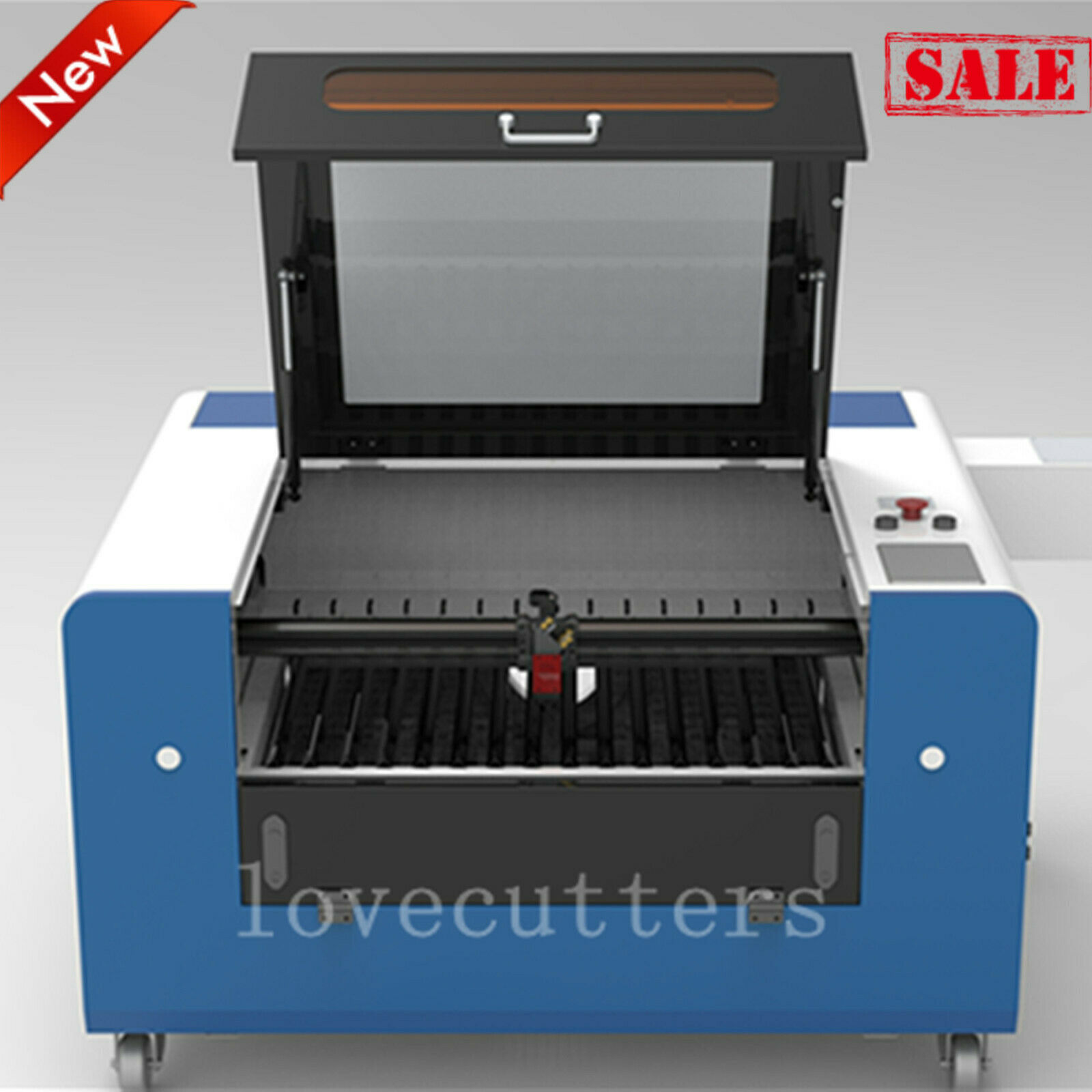 80W 20"x 28" CO2 Laser engraving and Cutting Machine Motorized table with rotary