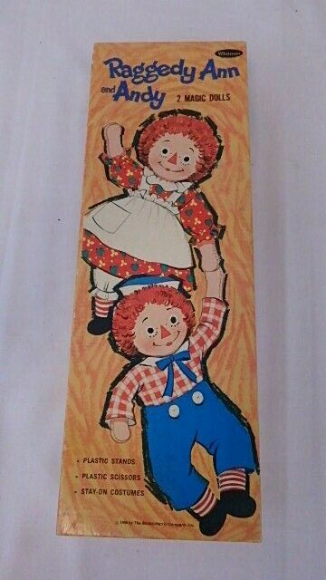 Raggedy Ann and Andy 1968 Magic Paper Dolls Orig Box Vintage #4740 NIB